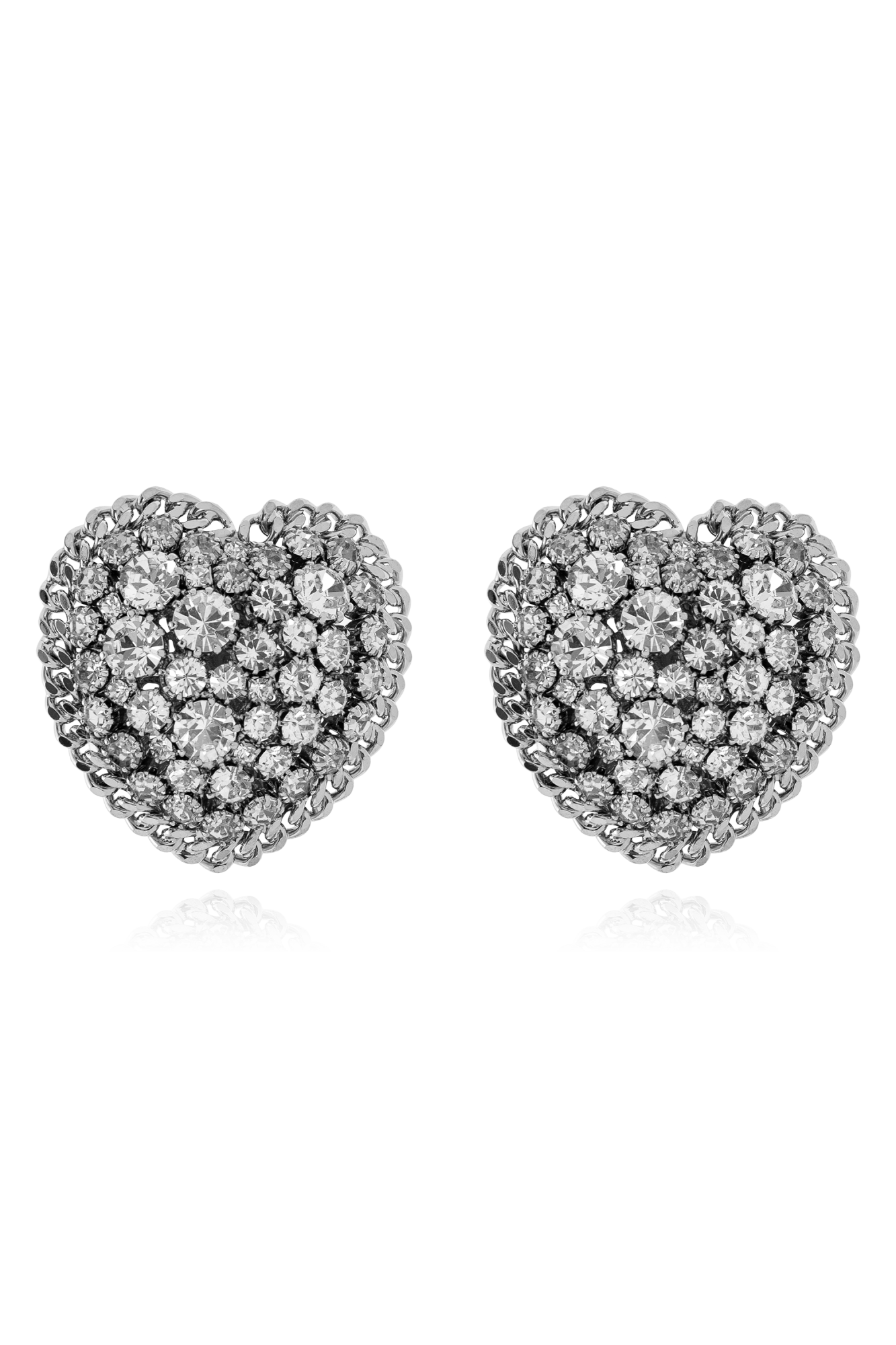 アクセサリーその他 ALESSANDRA RICH Woman Jewel Silver FABA3112J0041 0001 Alessandra Rich Clip-on earrings with shimmering crystals
